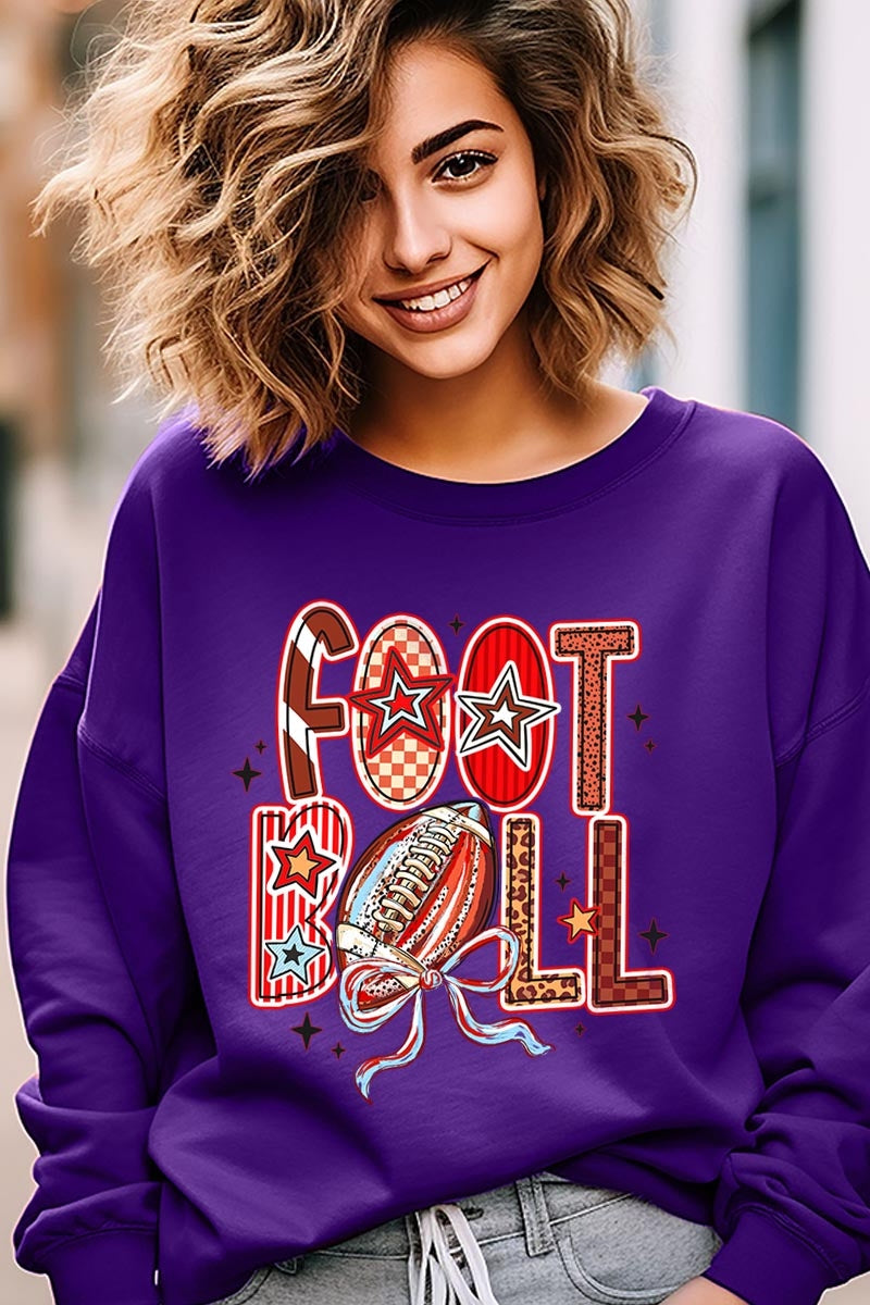 UL180-E3053 Brushstroke Football Graphic Sweatshirt $20