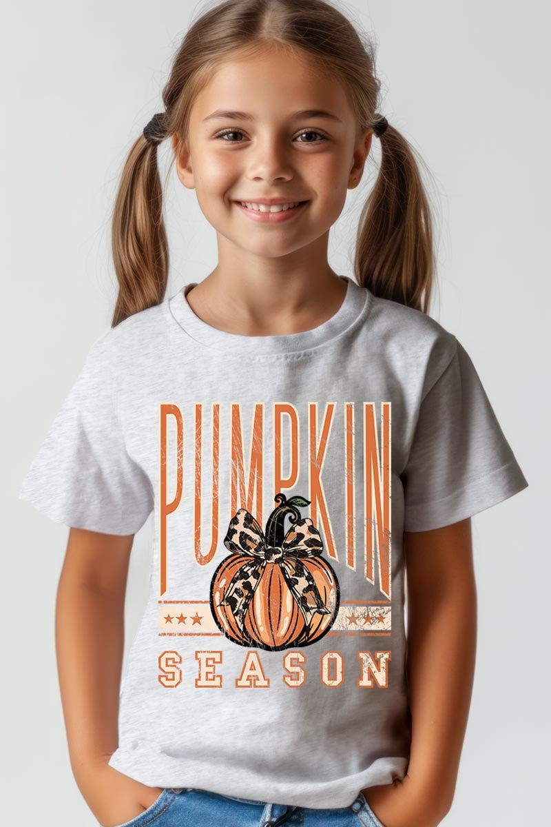 US3001Y-E3145Z Pumpkin Season Kids Graphic Tee $11