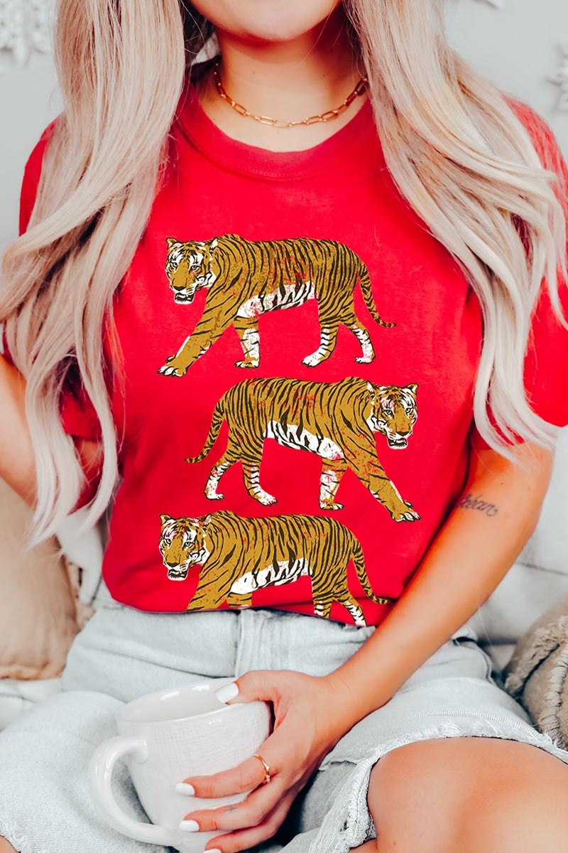 US3001P-E3104 Retro Tigers Graphic Plus Tee $16