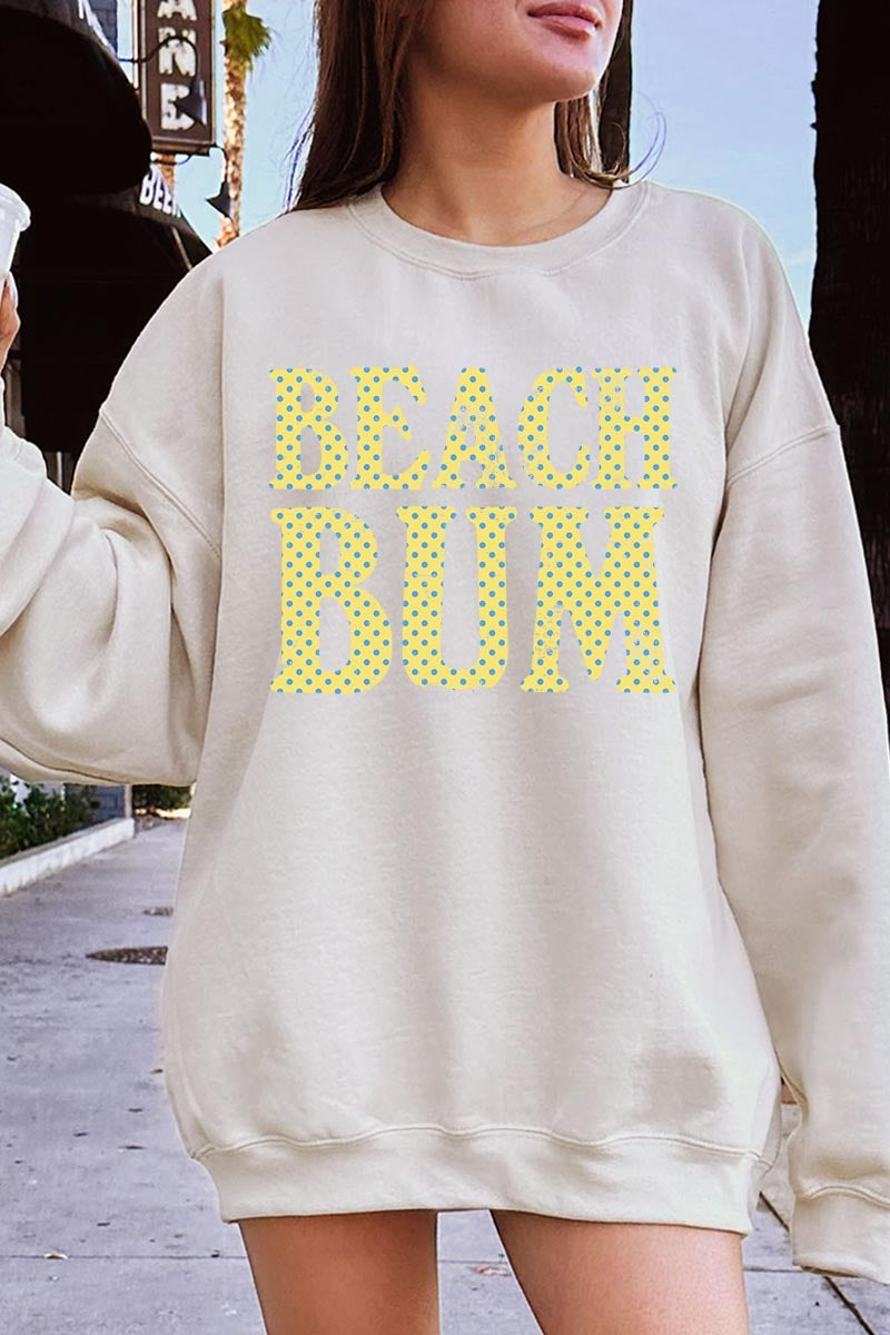 UL180-E3465 Beach Bum Dot Graphic Sweatshirt $20
