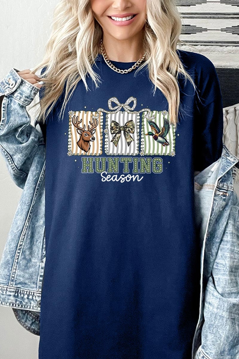 5000-E3192 Deer & Duck Hunting Season Graphic Heavy Cotton Tee $9