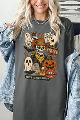 5000P-E3107 Spooky Skeleton Graphic Plus Heavy Cotton Tee $12.75