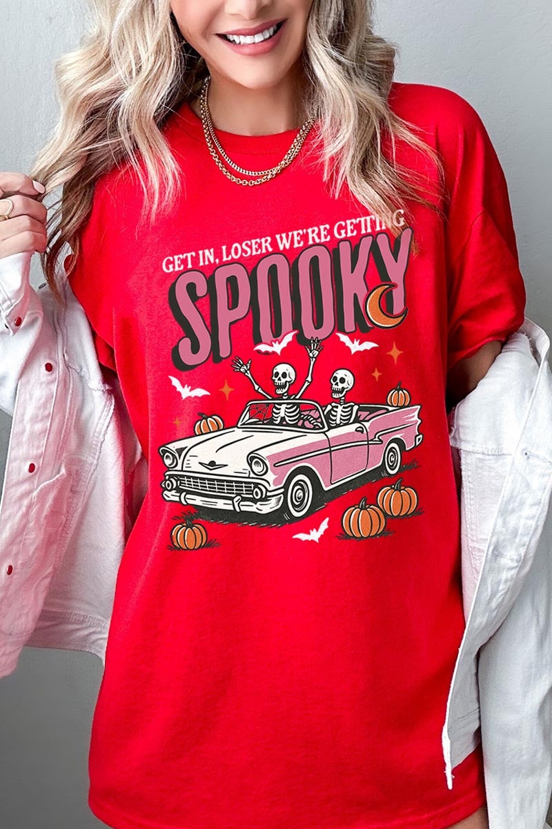 5000P-E3142 Spooky Skeleton Graphic Plus Heavy Cotton Tee $12.75