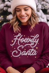 UL180-E3199 Howdy Santa Graphic Sweatshirt $20