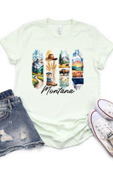 US3001P-E3061MT Montana State Brushstroke Graphic Plus Tee $16