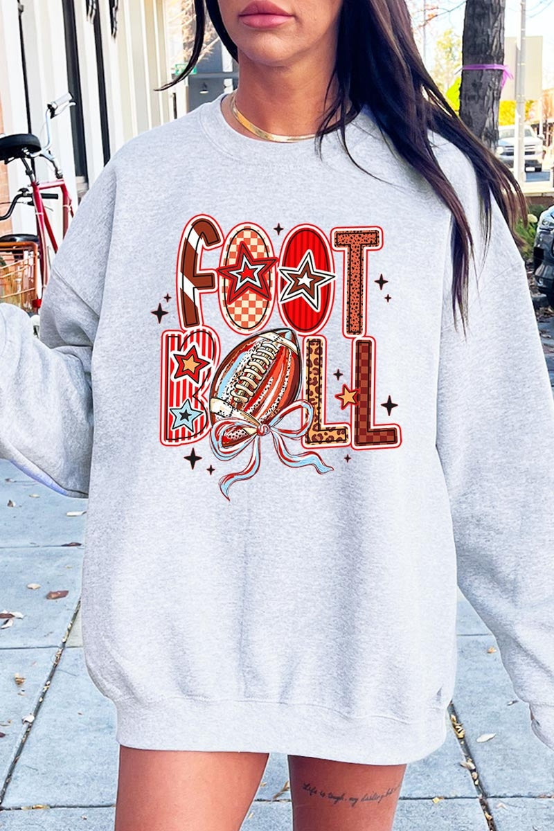 UL180-E3053 Brushstroke Football Graphic Sweatshirt $20