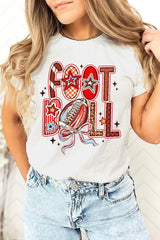 US3001P-E3053 Brushstroke Football Graphic Plus Tee $16