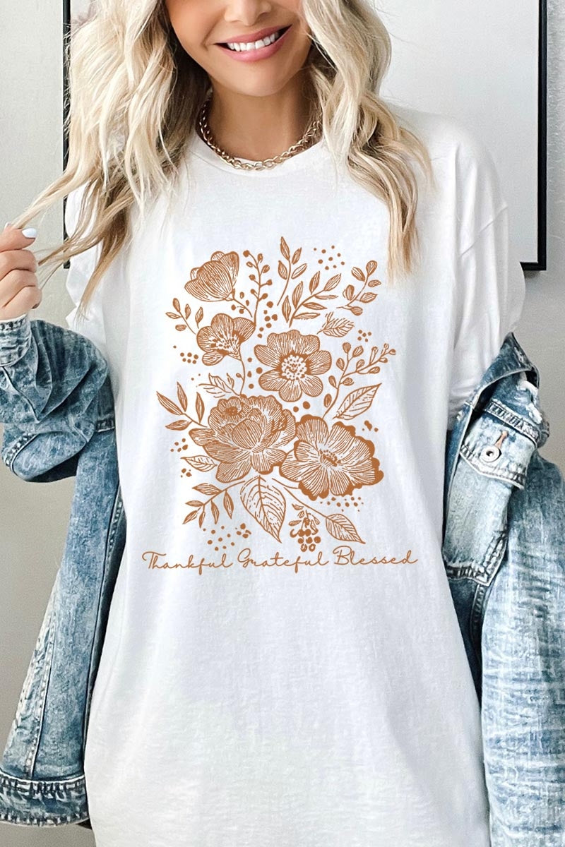 5000P-E3155 Neutral Thanksgiving Graphic Plus Heavy Cotton Tee $12.75