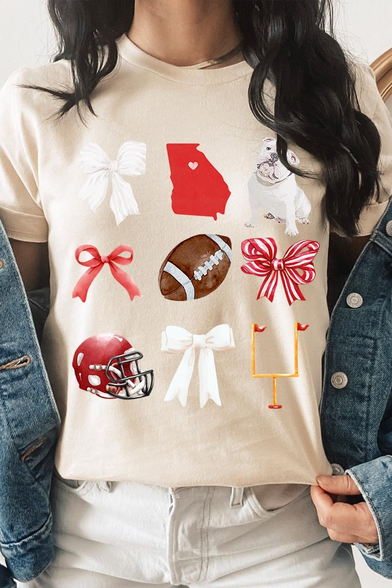 US3001P-E3080 Georgia Football Graphic Plus Tee $16