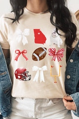 US3001-E3080 Georgia Football Graphic Tee $12.5