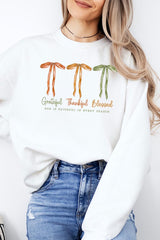 UL180-E3111 Grateful Thankful Blessed Graphic Sweatshirt $20