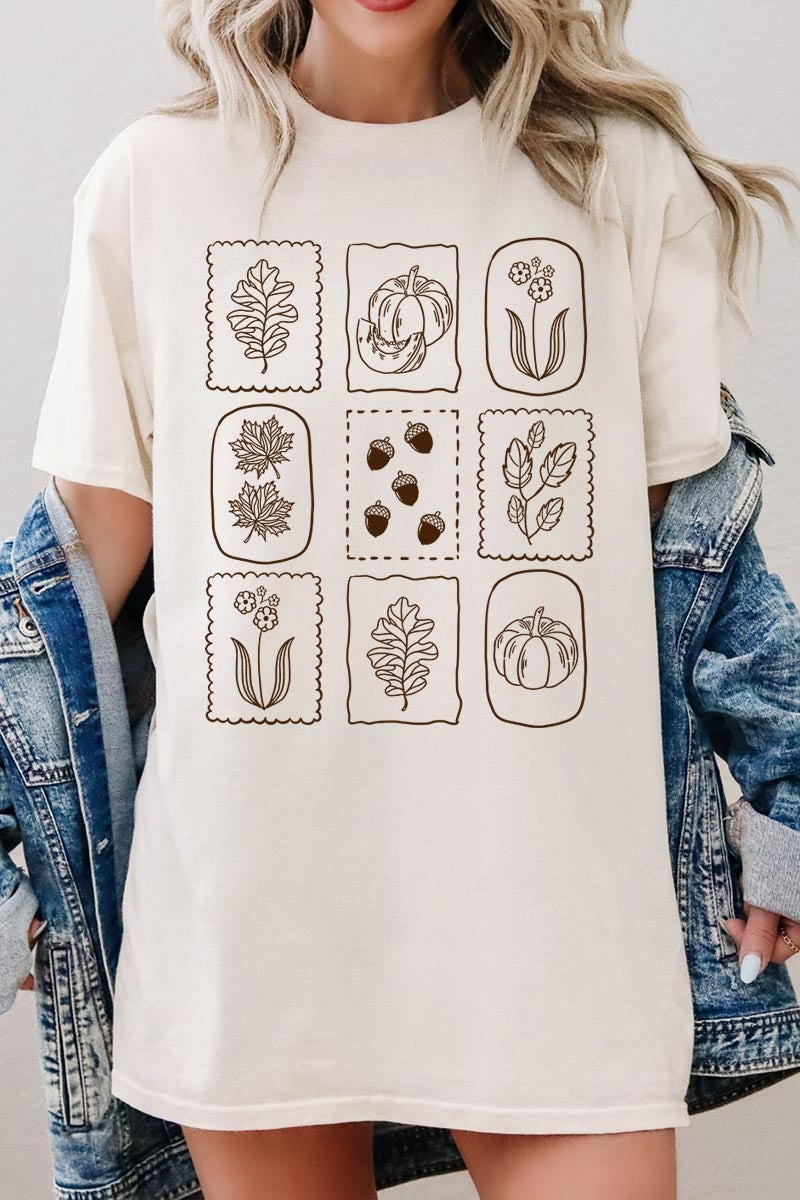 5000-E3101 Autumn Graphic Heavy Cotton Tee $9