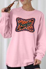 UL240P-E3144 Itu2019s pumpkin time Graphic Plus Long Sleeve Tee $17