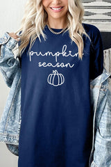 5000-E3152 Pumpkin Season Graphic Heavy Cotton Tee $9