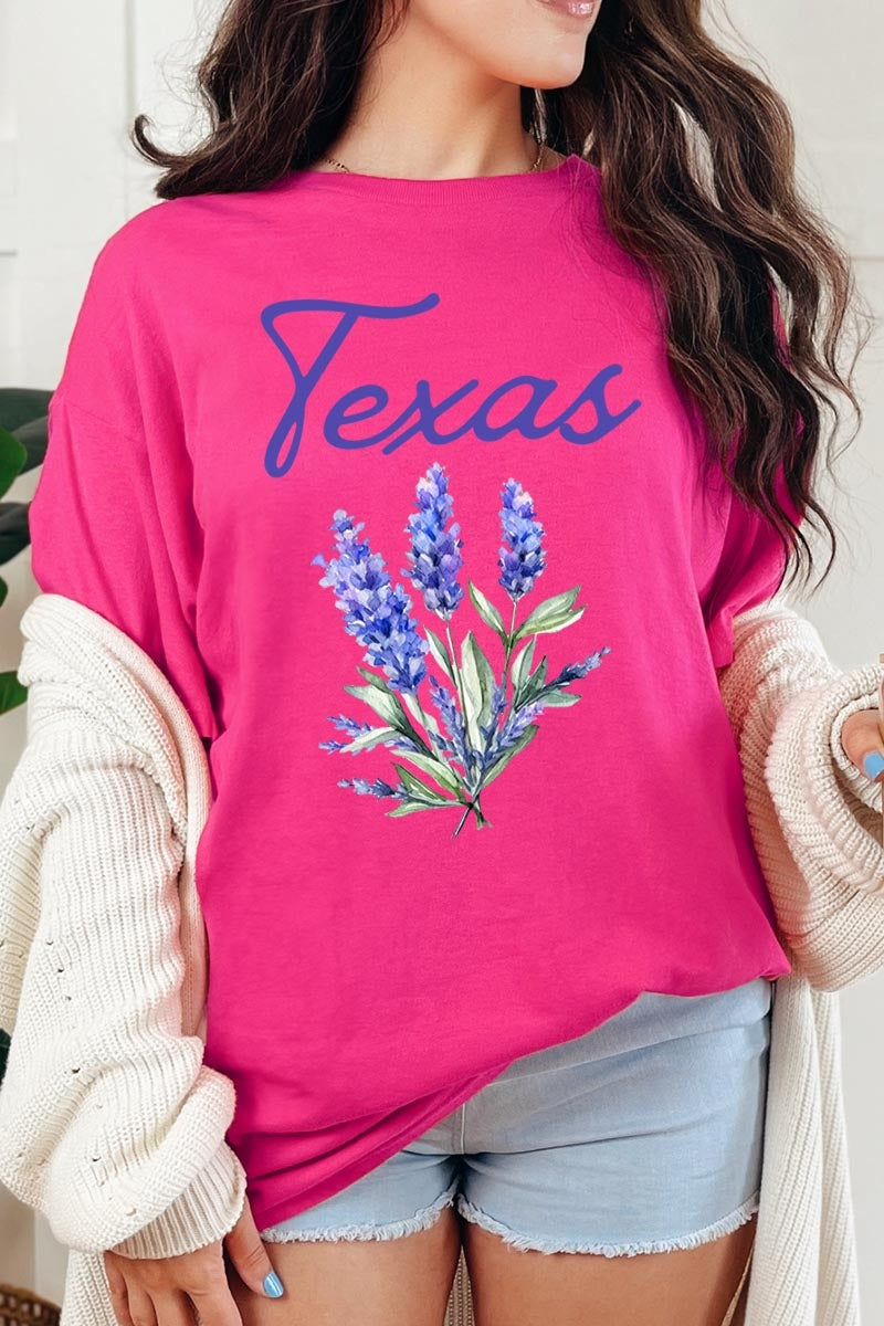 5000P-E3060 Texas Bluebonnet Graphic Plus Heavy Cotton Tee $12.75