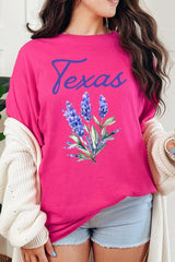 5000P-E3060 Texas Bluebonnet Graphic Plus Heavy Cotton Tee $12.75