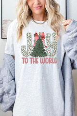 5000-E3213 Joy to the World Graphic Heavy Cotton Tee $9