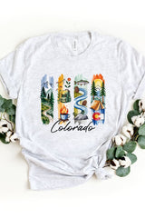 US3001-E3061CO Colorado State Brushstroke Graphic Tee $12.5
