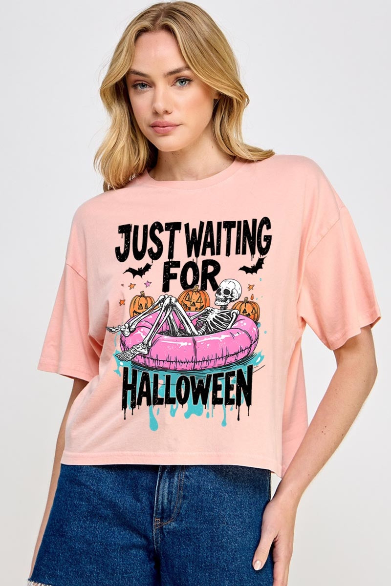 CTS-E3138 Just Waiting For Halloween Relaxed Crop Top $11