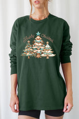 UL240P-E3185 Howdy Christmas Graphic Plus Long Sleeve Tee $17