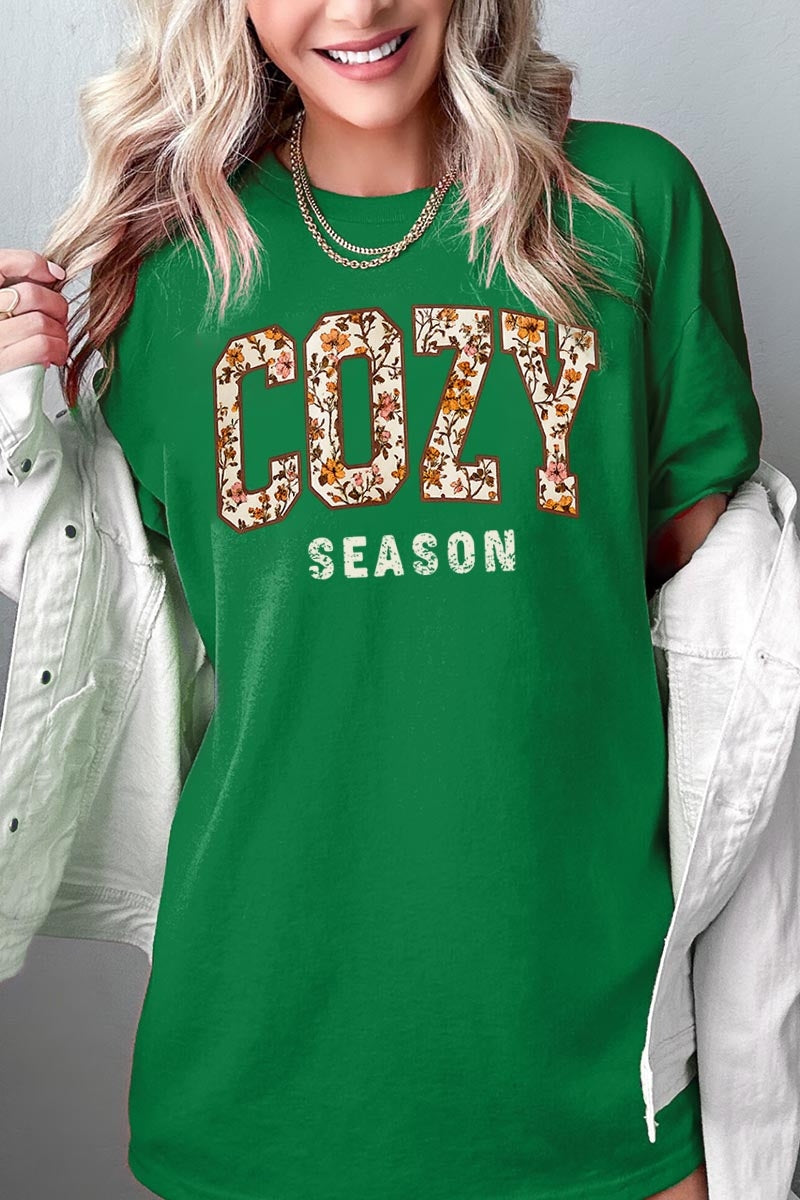 5000-E3082 Cozy Season Graphic Heavy Cotton Tee $9