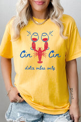 5000-E3069 Cin Cin Lobster Graphic Heavy Cotton Tee $9