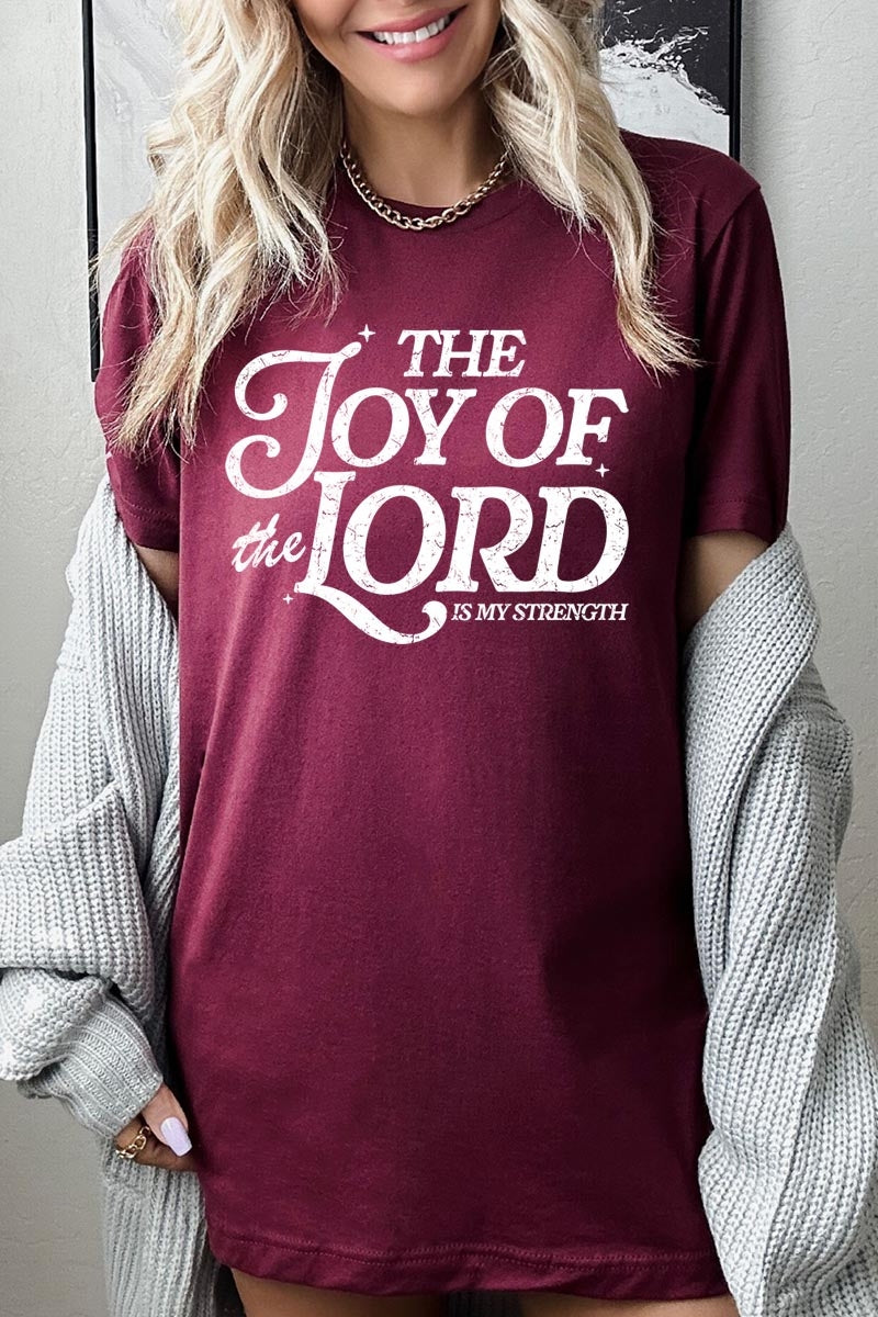 US3001-E3179 Joy of the Lord Graphic Tee $12.5