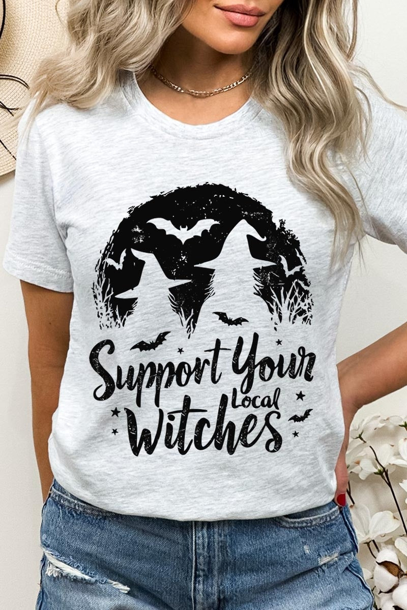 US3001P-E3161 Local Witches Halloween Graphic Plus Tee $16