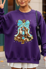 UL180-E3184 Turquoise Christmas Tree Graphic Sweatshirt $20