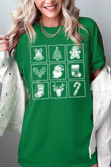 5000P-E3215 Christmas Icons Graphic Plus Heavy Cotton Tee $12.75