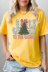 5000P-E3213 Joy to the World Graphic Plus Heavy Cotton Tee $12.75