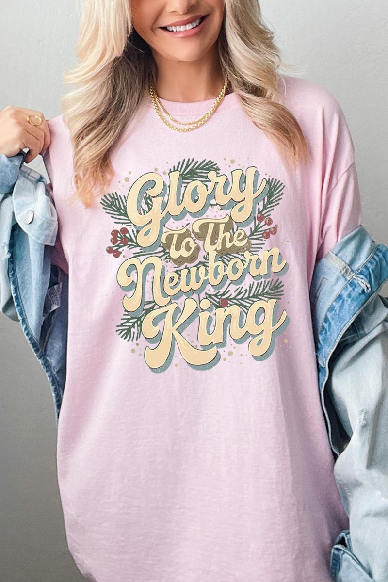 5000P-E3220 Glory to the Newborn King Graphic Plus Heavy Cotton Tee $12.75