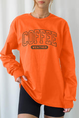 UL240P-E3207 Coffee Weather Graphic Plus Long Sleeve Tee $17