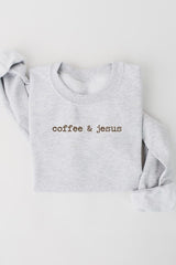 UL180-E3209 Coffee & Jesus Graphic Sweatshirt $20