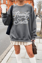 UL180P-E3199 Howdy Santa Graphic Plus Sweatshirt $25