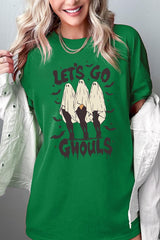 5000-E3160 Letu2019s Go Ghouls Ghost Graphic Heavy Cotton Tee $9