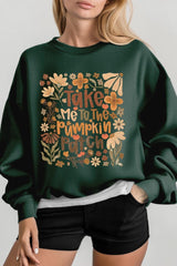 UL180P-E3136 Take Me To The Pumpkin Patch Plus Sweatshirt $25