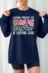 UL240-E3066 Living Proof of a Loving God Long Sleeve Tee $13.75