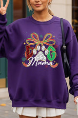UL180P-E3194 Dog Mama Christmas Paw Graphic Plus Sweatshirt $25