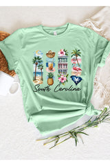 US3001P-E3061SC South Carolina State Brushstroke Graphic Plus Tee $16
