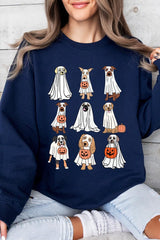 UL180-E3106 Halloween Ghost Dog Graphic Sweatshirt $20