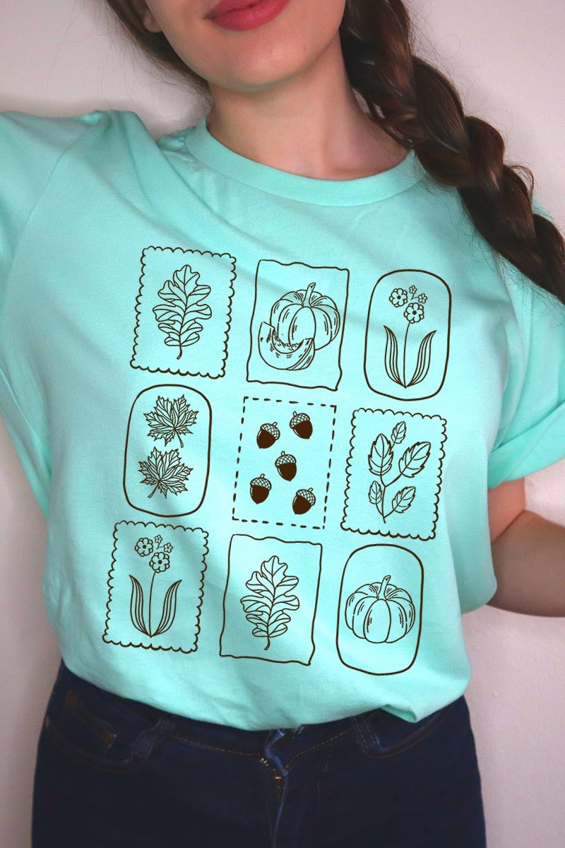 US3001-E3101 Autumn Graphic Tee $12.5