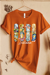 US3001-E3061IN Indiana State Brushstroke Graphic Tee $12.5