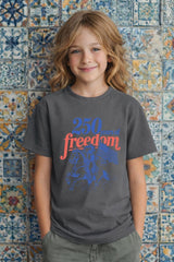 5000B-E3479Z Western 250 Years Freedom Kids Graphic Heavy Cotton Tee $8.5