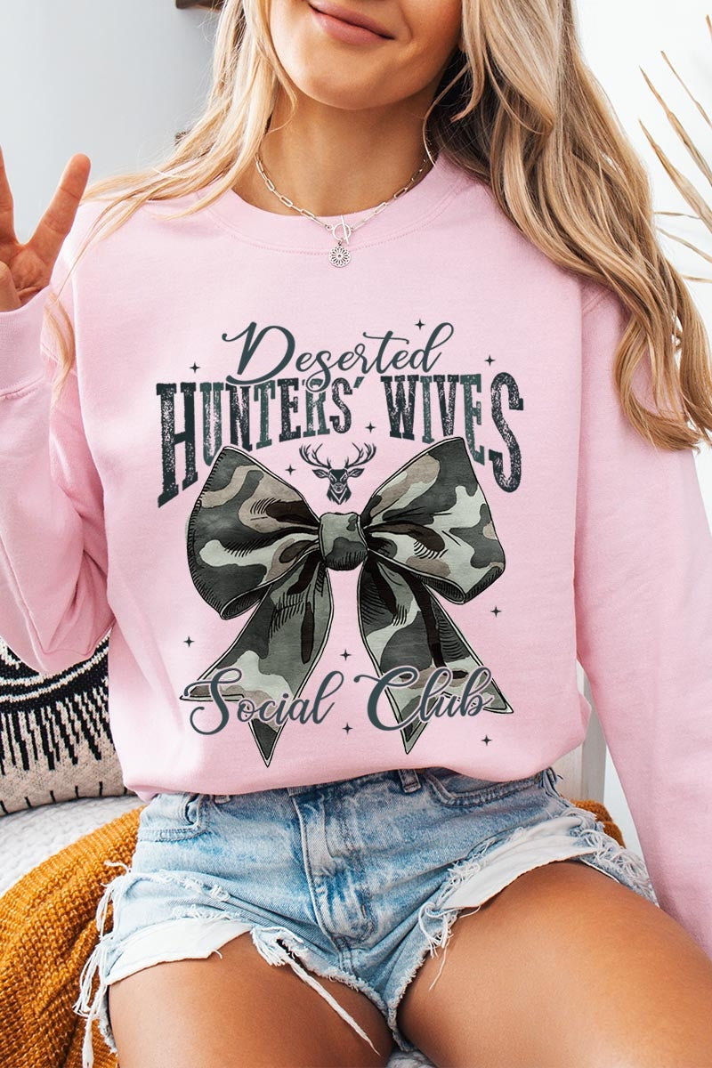 UL180-E3193 Hunters Wives Social Club Graphic Sweatshirt $20