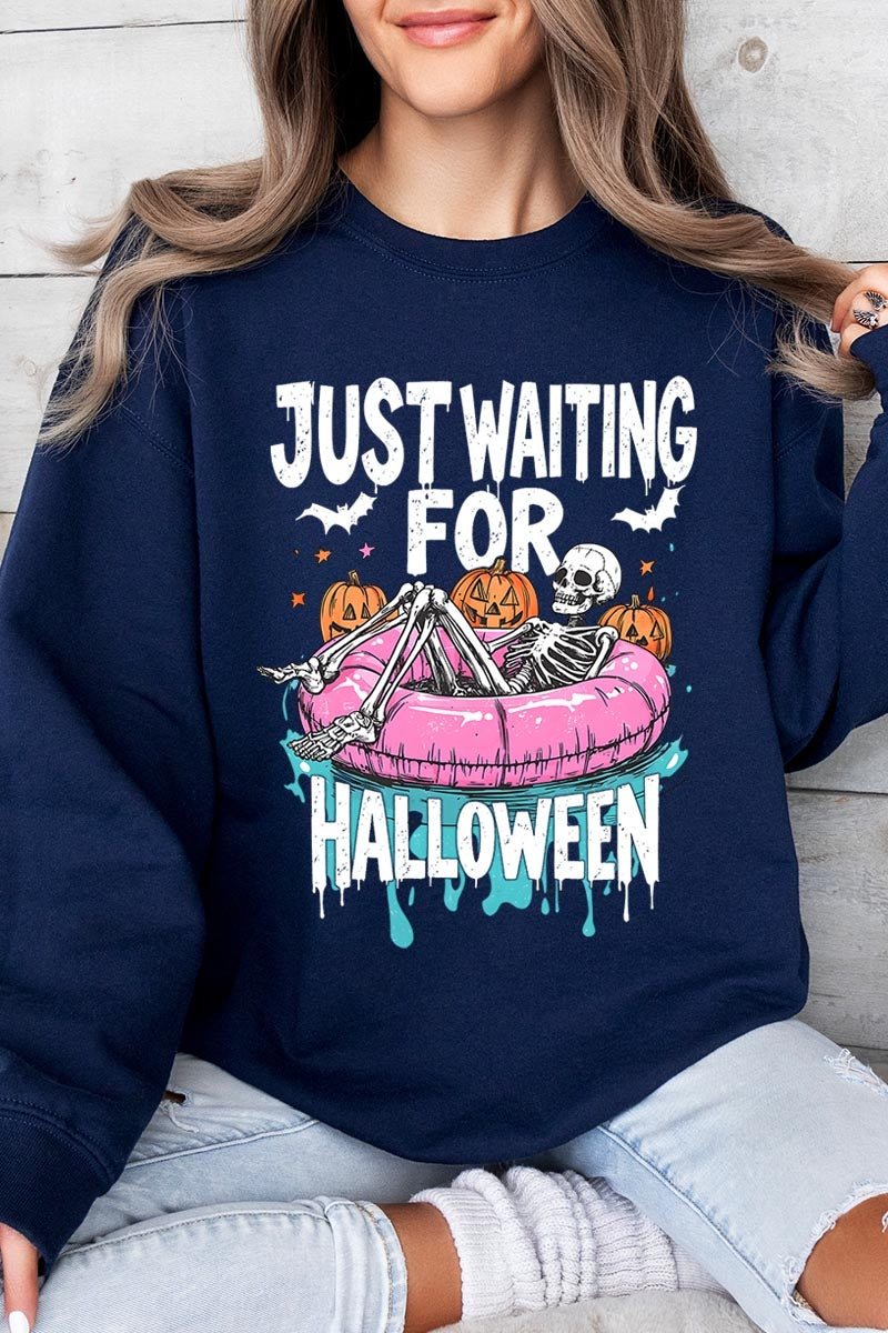 UL180P-E3138 Just Waiting For Halloween Graphic Plus Sweatshirt $25