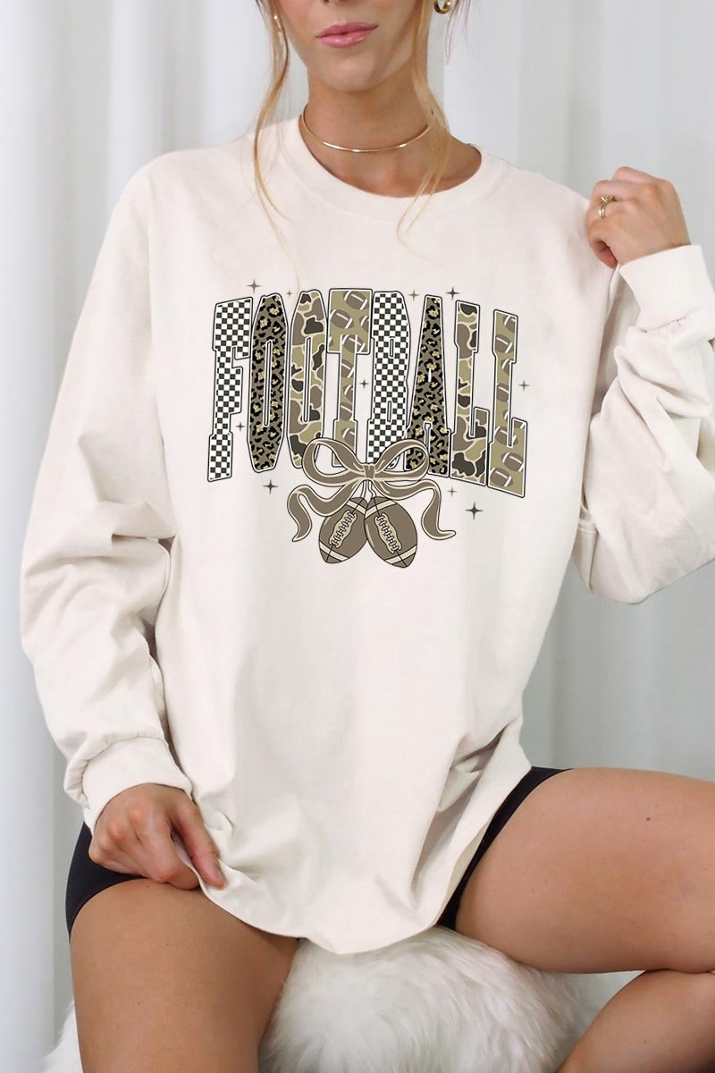 UL240P-E3132 Camo Football Graphic Plus Long Sleeve Tee $17