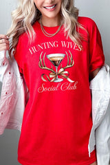 5000P-E3191 Hunting Wives Social Club Graphic Plus Heavy Cotton Tee $12.75