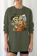 UL240P-E3096 Vintage Western Collage Plus Long Sleeve Tee $17