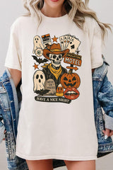 5000-E3107 Spooky Western Skeleton Graphic Heavy Cotton Tee $9
